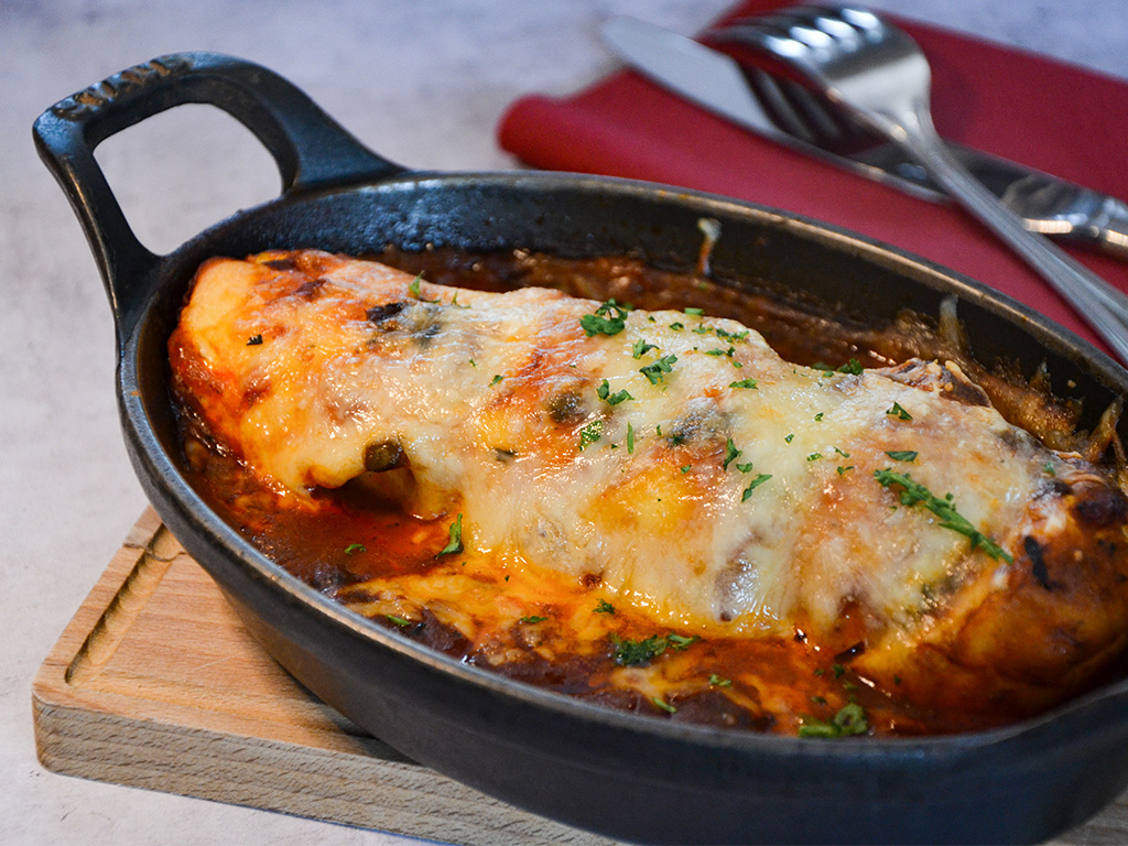 Gratin de quenelle à la tomate